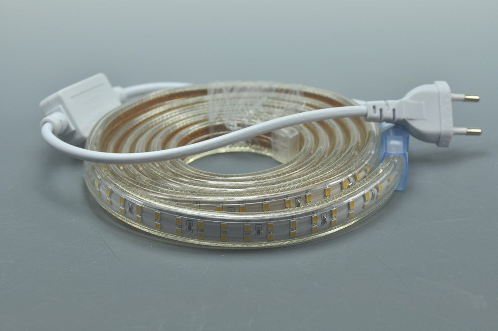 Double Row SMD 2835  AC 110V Strip 220V Strip 240V Strip Light 12MM 120LED 1M 5050 Single Color High Voltage Rope Light(1-100meters)