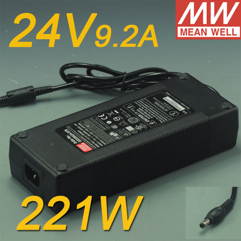 MEAN WELL 24V 9.21A 221W AC Power Supply  GS220A24 5.5mm x 2.1mm DC Male output For LED Strip light Driver 24v