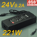 MEAN WELL 24V 9.21A 221W AC Power Supply  GS220A24 5.5mm x 2.1mm DC Male output For LED Strip light Driver 24v