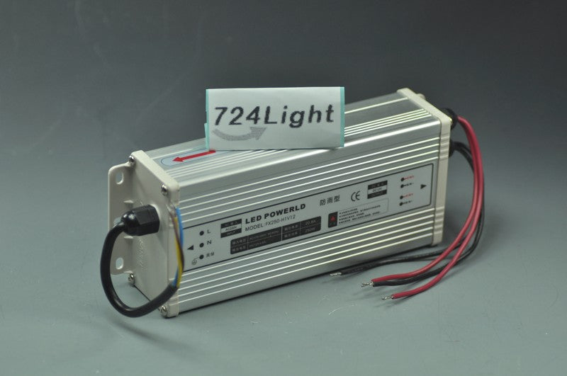 250 Watt LED Power Supply 12V 20.5A LED Power Supplies Rain-proof For LED Strips LED Lighting
