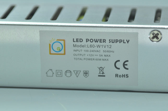 60 Watt LED Power Supply 12V 5A LED Power Supplies For LED Strips LED Light
