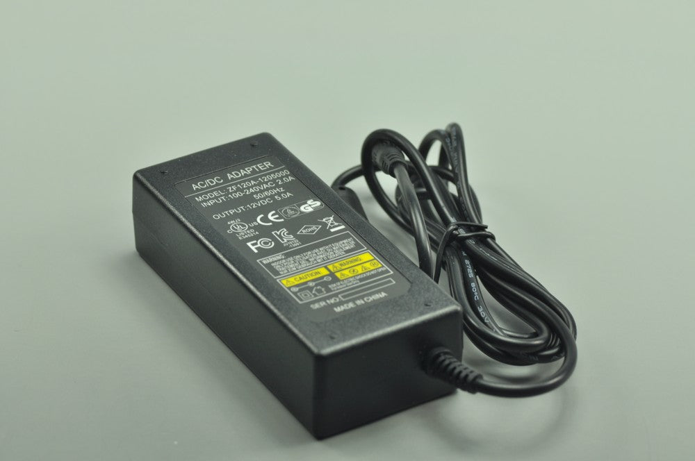 12V 5A Adapter Power Supply 60 Watt LED Power Supplies UL Certification For LED Strips LED Lighting