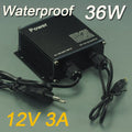 Waterproof 36W 12V 3A Power Supply IP65 Outdoor DC Transformer For LED  light