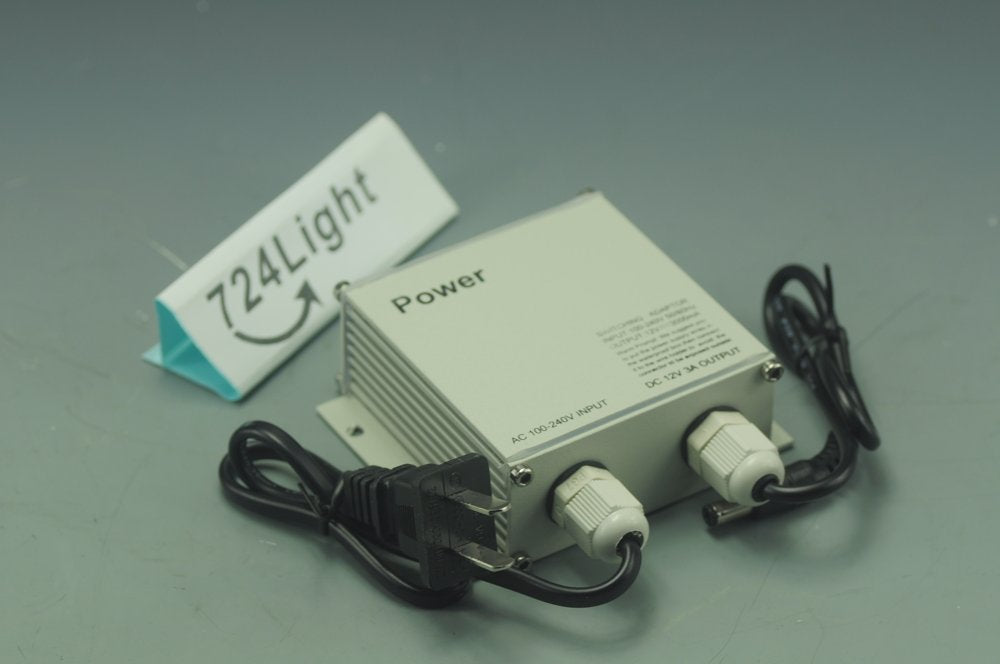 Waterproof 36W 12V 3A Power Supply IP65 Outdoor DC Transformer For LED  light