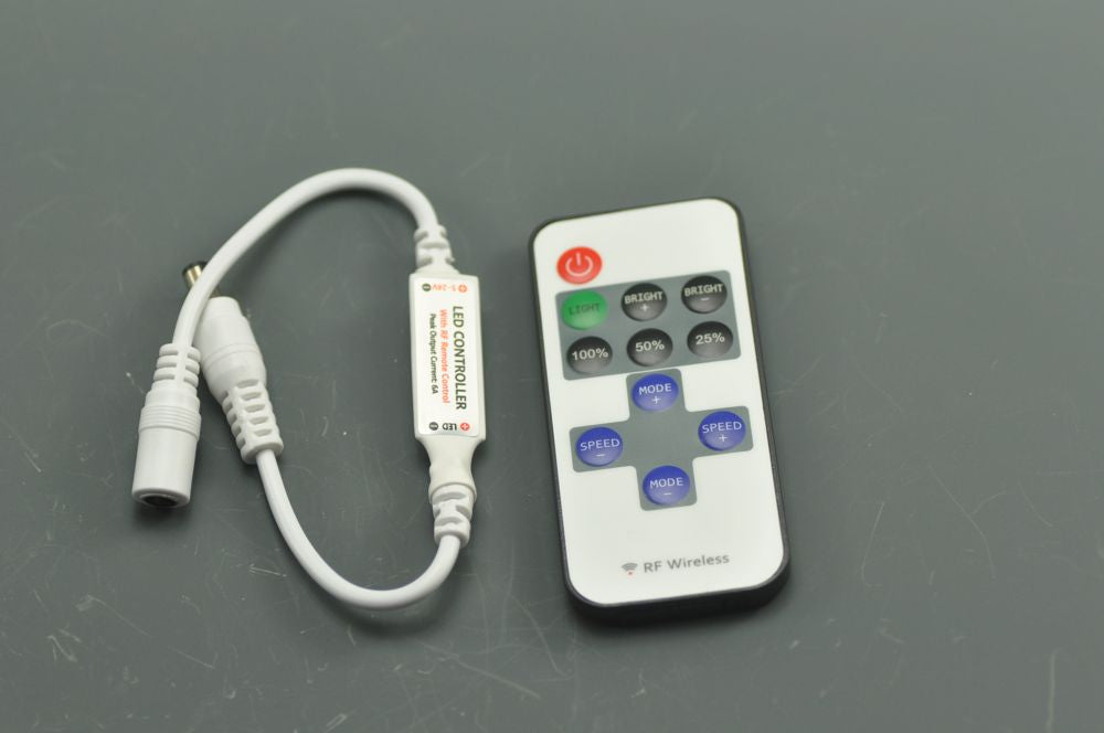 Mini RF Wireless Single Color LED Remote Controller for 3528 5050 5630 LED Strip  Light