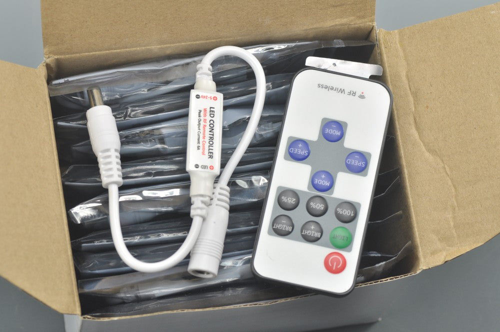 Mini RF Wireless Single Color LED Remote Controller for 3528 5050 5630 LED Strip  Light