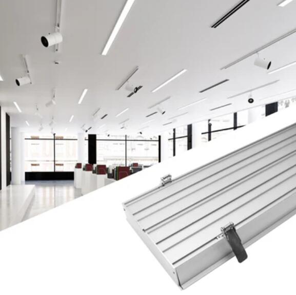 2 Pack H20050 Big Aluminum Extrusion Channel for Flush Mounting Linear Office Lighting System