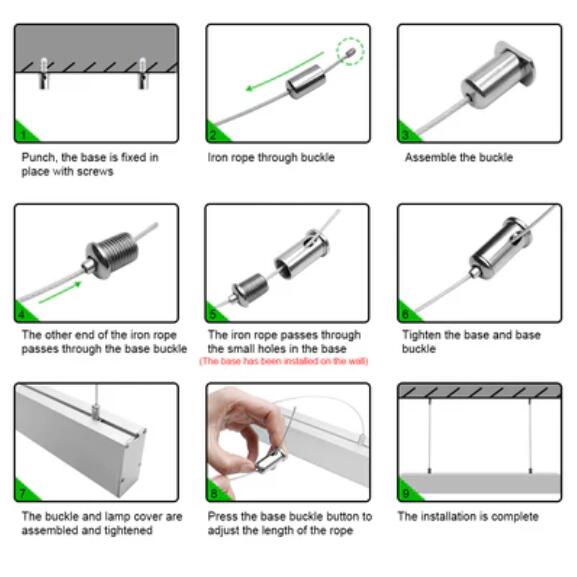 5 Pack H4075 Big Aluminum Extrusion Channel for Suspension Mounting Linear Office Lighting System