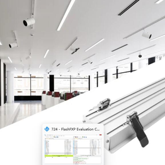 2 Pack H7635A Big Aluminum Extrusion Channel for Flush Mounting Linear Office Lighting System