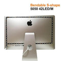 S-Shape Bias Lighting for HDTV -3.3ft/1M and 6.6ft/2M RGB LED Backlight Strip 12V Powered Bendable Strip Kit for Flat Screen TV LCD, Desktop Monitors. No Need to Cut.