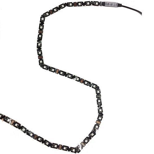 S-Shape Bias Lighting for HDTV -3.3ft/1M and 6.6ft/2M RGB LED Backlight Strip 12V Powered Bendable Strip Kit for Flat Screen TV LCD, Desktop Monitors. No Need to Cut.