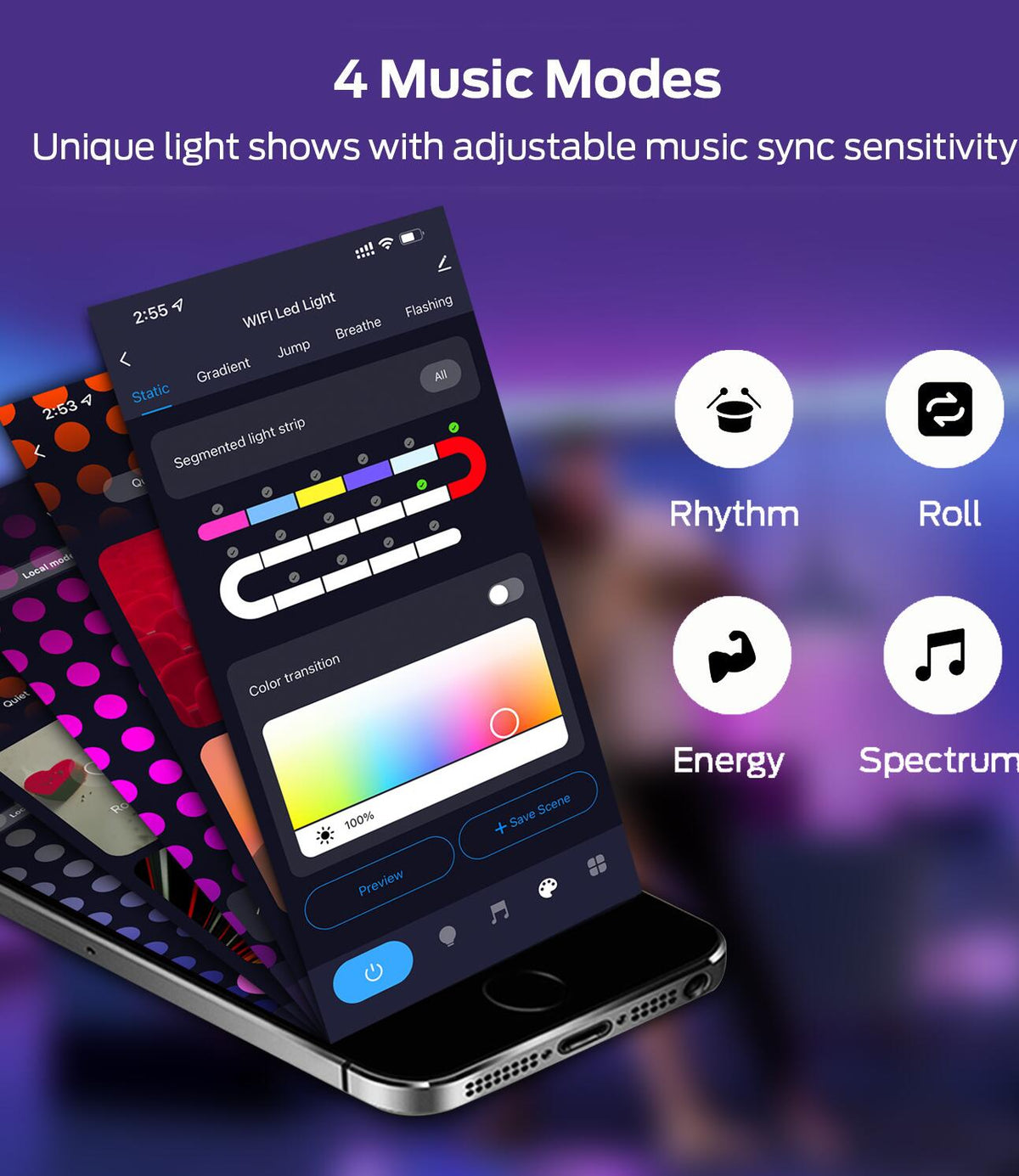 Hexagon Lights Smart App Control RGB Hexagon LED Lights for Wall or Desktop with Music Sync for Gaming Room Streaming Decor