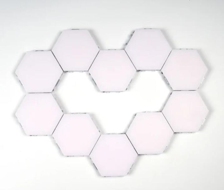 10 Pack Hexagonal LED Wall Light, DIY Modular Touch Sensitive Lights LED Night Light