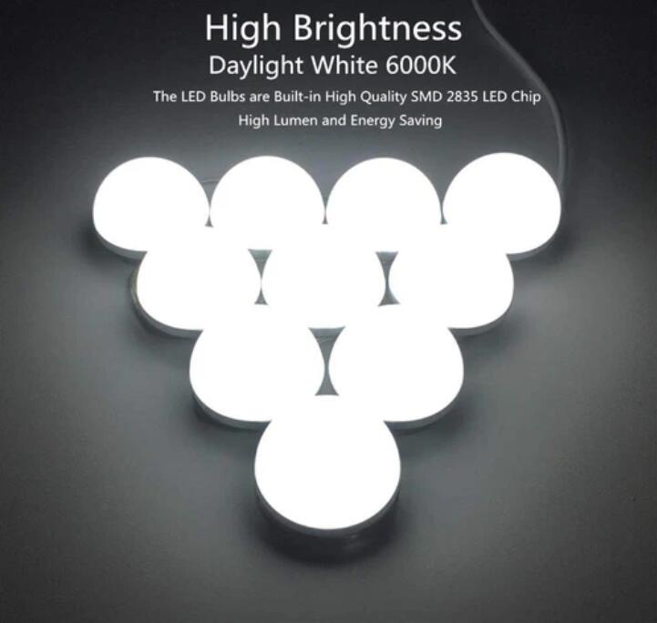 Hollywood Style LED Vanity Mirror Lights Kit with 10 Dimmable Medium Size Light Bulbs, Perfect for Makeup Vanity Table Set in Dressing Room