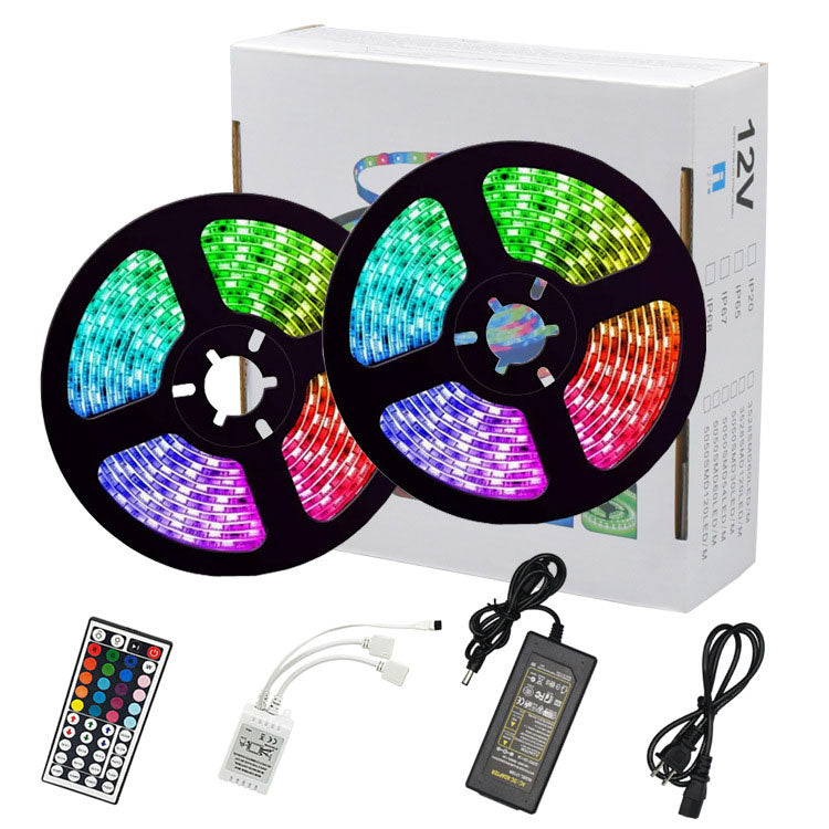 12V 5050LED RGB 44 KEY INFRAED IR REMOTE CONTROL STRIP LIGHT 150LEDS/METER 12V5050 LOW VOLTAGE HIGH BRIGHTNESS STRIP LIGHT 5M (16.4FT) 300LEDS  5050STRIP LIGHTSS