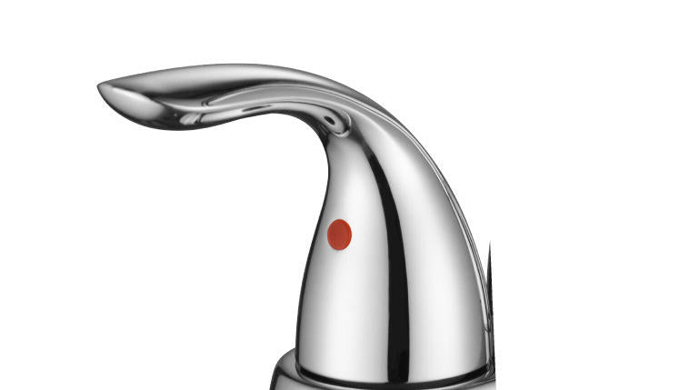 Sliver Bathroom Sink Faucets 2 Hole Cold and Hot All-brass Faucets