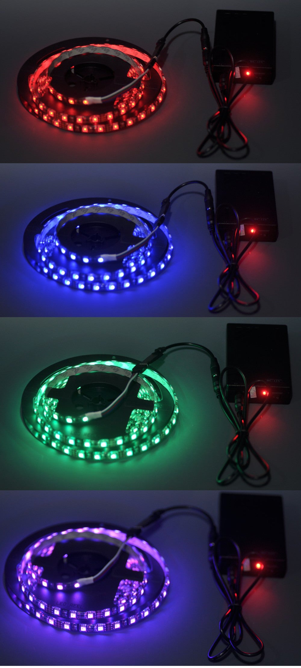 Battery Power LED Strip Kit 1M-5M  LED Strip Battery Kit 5050 RGB LED Battery Kit