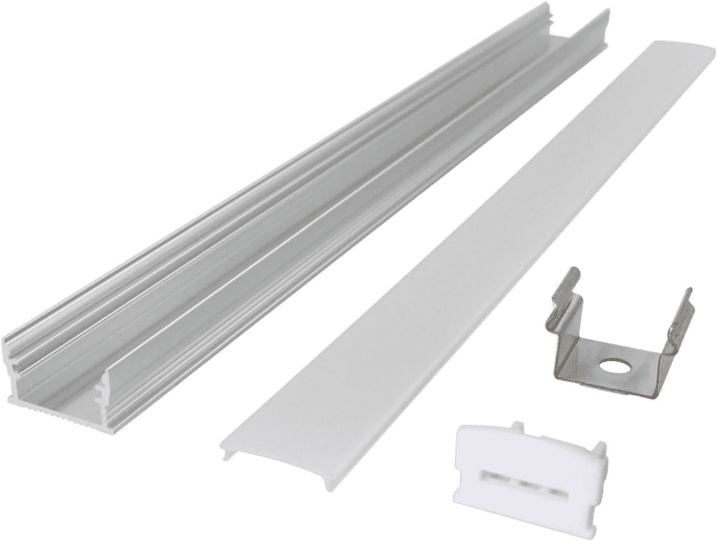 1709 buckle angle adjustment 14 wide PCB board shrapnel shadowless butt line light hard light bar aluminum groove shell kit
