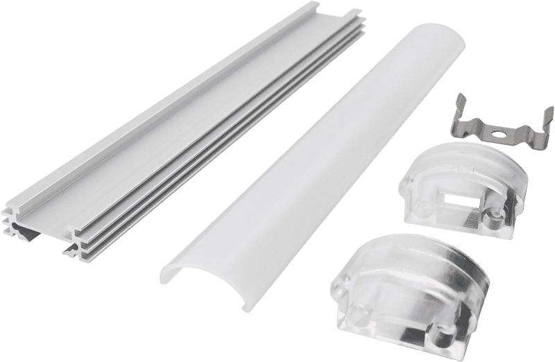 Aluminum Slot Housing Kit with Magnet Magnetic Mounting Shelf Linear Light Hard Light Bar Kit