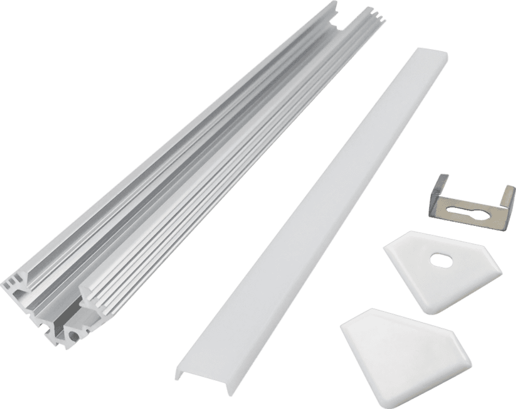 V-type 1919 triangular aluminum groove line light hard light bar aluminum groove shell kit
