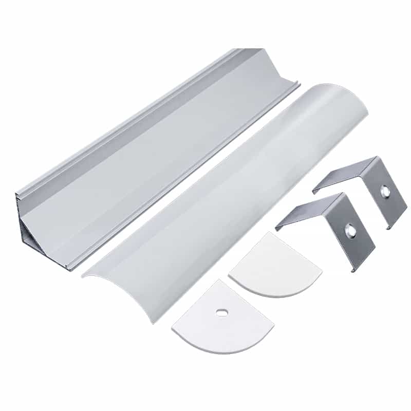 3030 corner lamp cabinet lamp shelf lamp 45 degree V-shaped arc mask triangle line lamp shell kit
