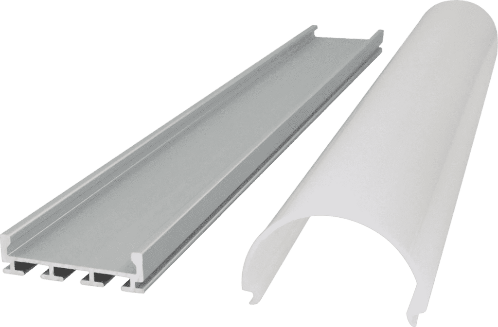 2623LED round PC three-sided light-emitting linear light hard light strip aluminum shell kit