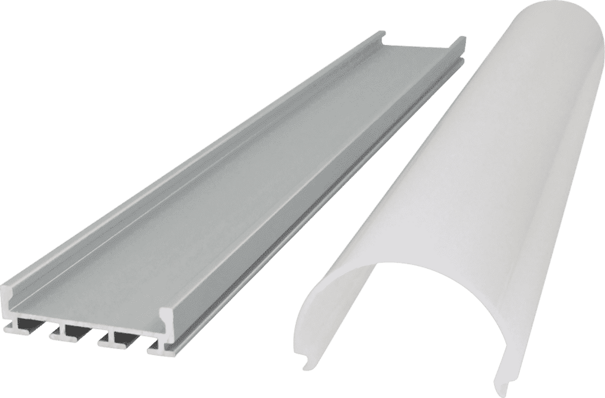2623LED round PC three-sided light-emitting linear light hard light strip aluminum shell kit