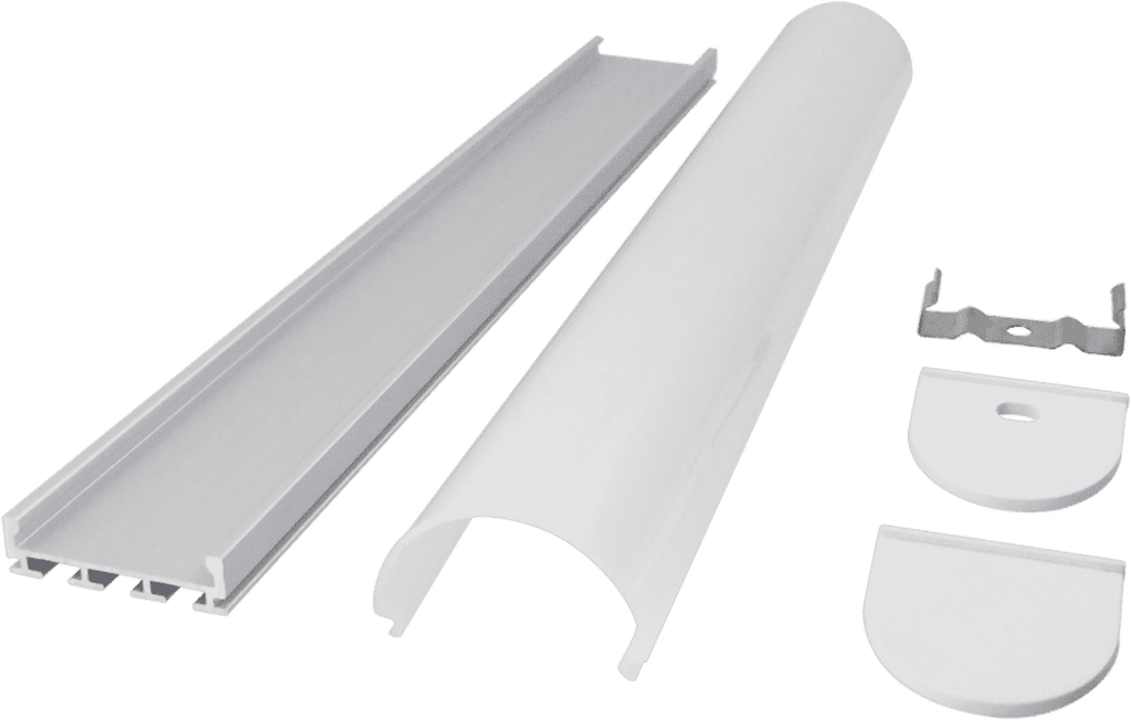 2623LED round PC three-sided light-emitting linear light hard light strip aluminum shell kit