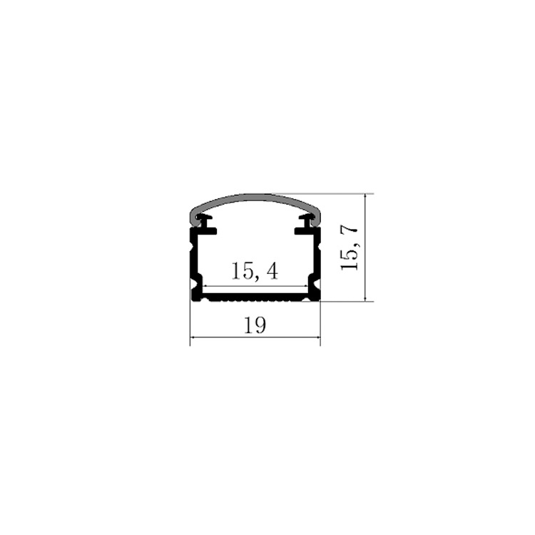 T5 shadowless butt line light hard light bar aluminum groove shell kit 1916