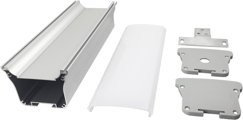 40mm wide linear light hard light bar aluminum groove shell kit