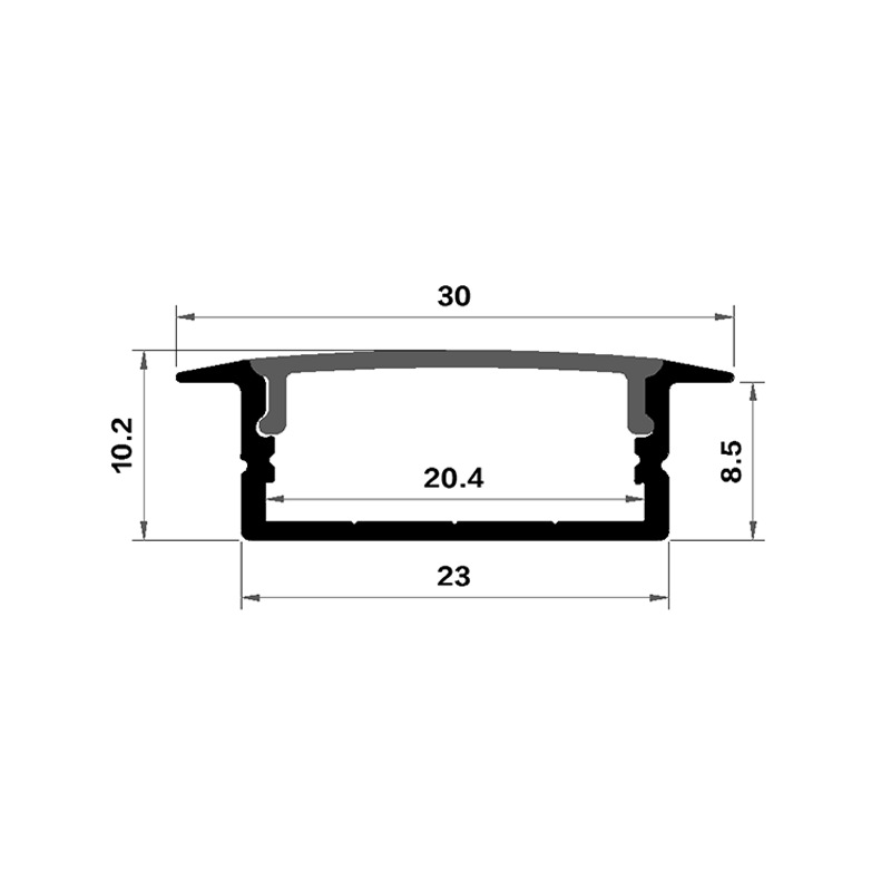 With edge office line light kit aluminum trough shell aluminum lamp trough