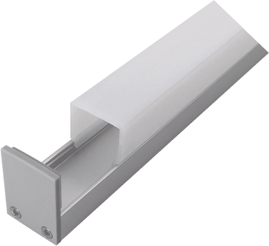 2027LED square PC three-sided light-emitting linear light hard light strip aluminum shell kit