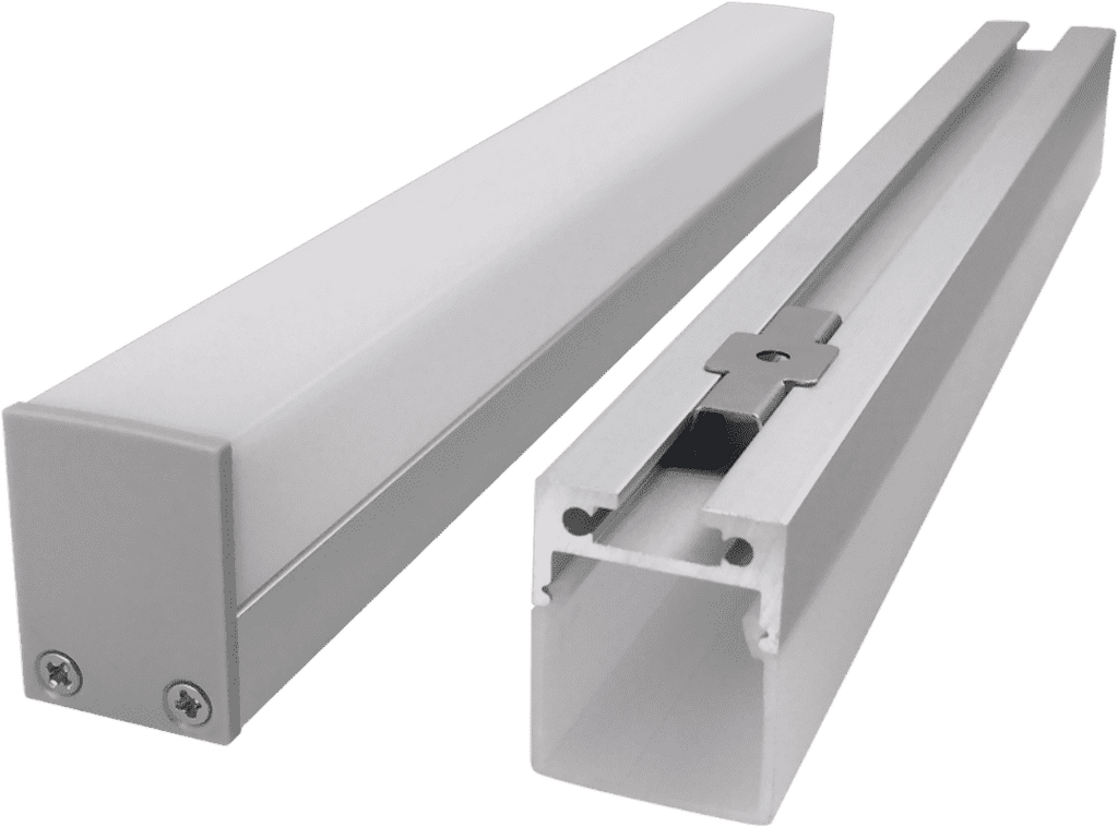 2027LED square PC three-sided light-emitting linear light hard light strip aluminum shell kit