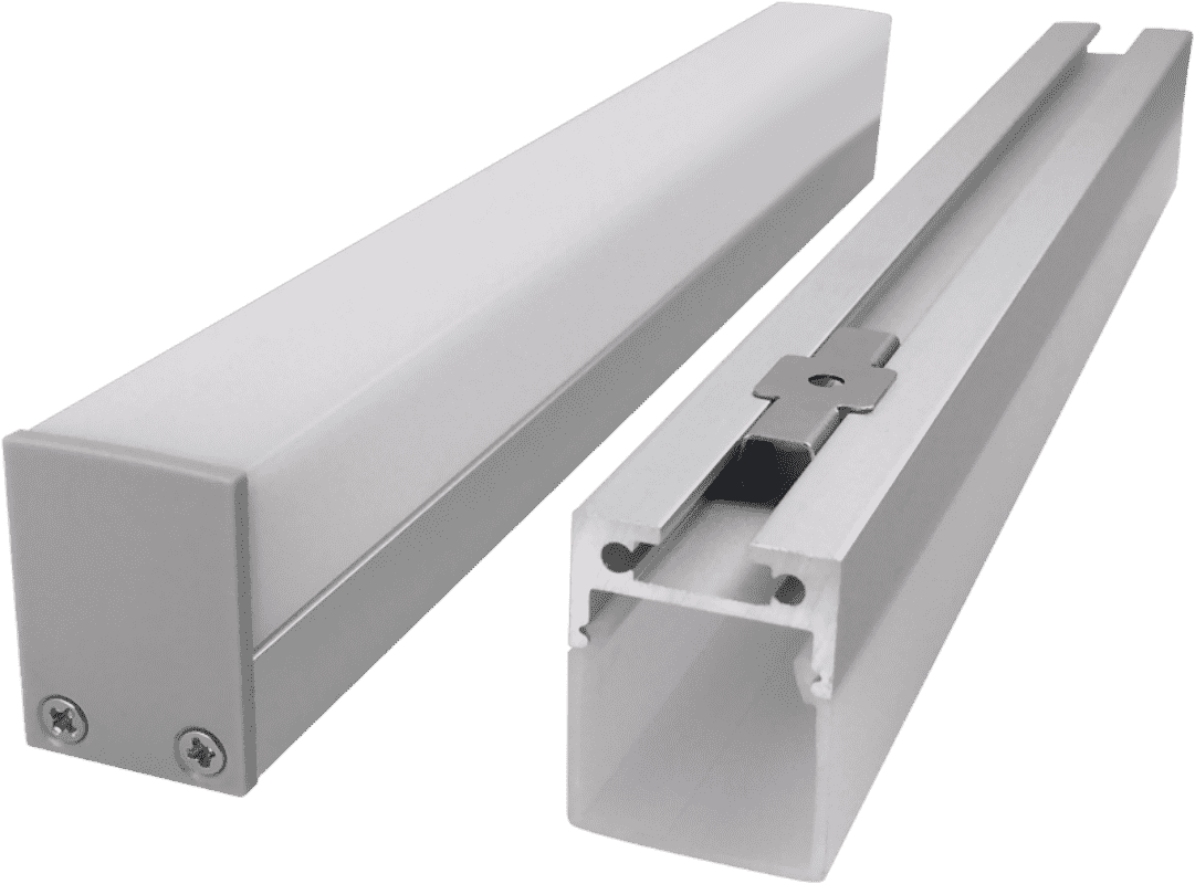 2027LED square PC three-sided light-emitting linear light hard light strip aluminum shell kit