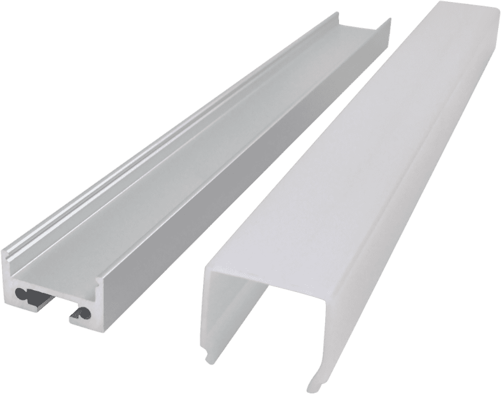 2027LED square PC three-sided light-emitting linear light hard light strip aluminum shell kit