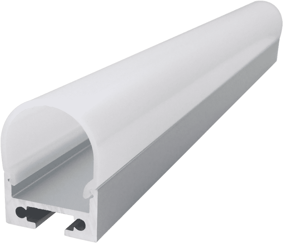 2027LED round PC three-sided light-emitting linear light hard light bar aluminum shell kit