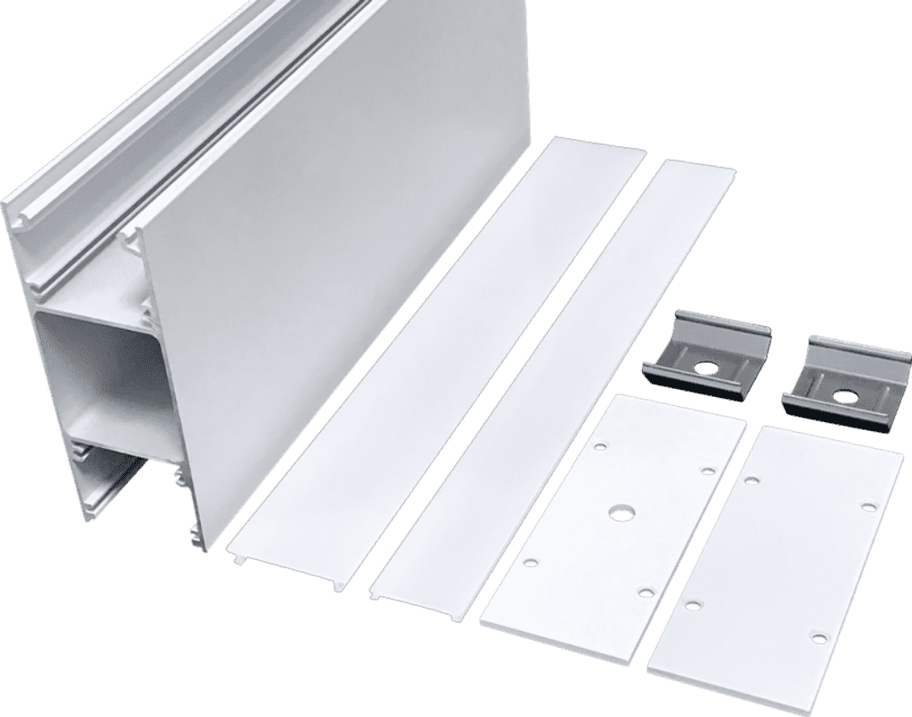 H-type double-sided light-emitting built-in power supply hoisting office commercial high-end line light straight light housing kit