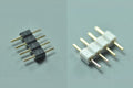 4 pins male copper electroplated for 5050/3528 RGB led strip lights