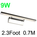Simple Square 9W LED Toilet Bathroom Light 2.3Foot 0.7M 5050LED With 85-265V Waterproof Driver Mirror Lighting