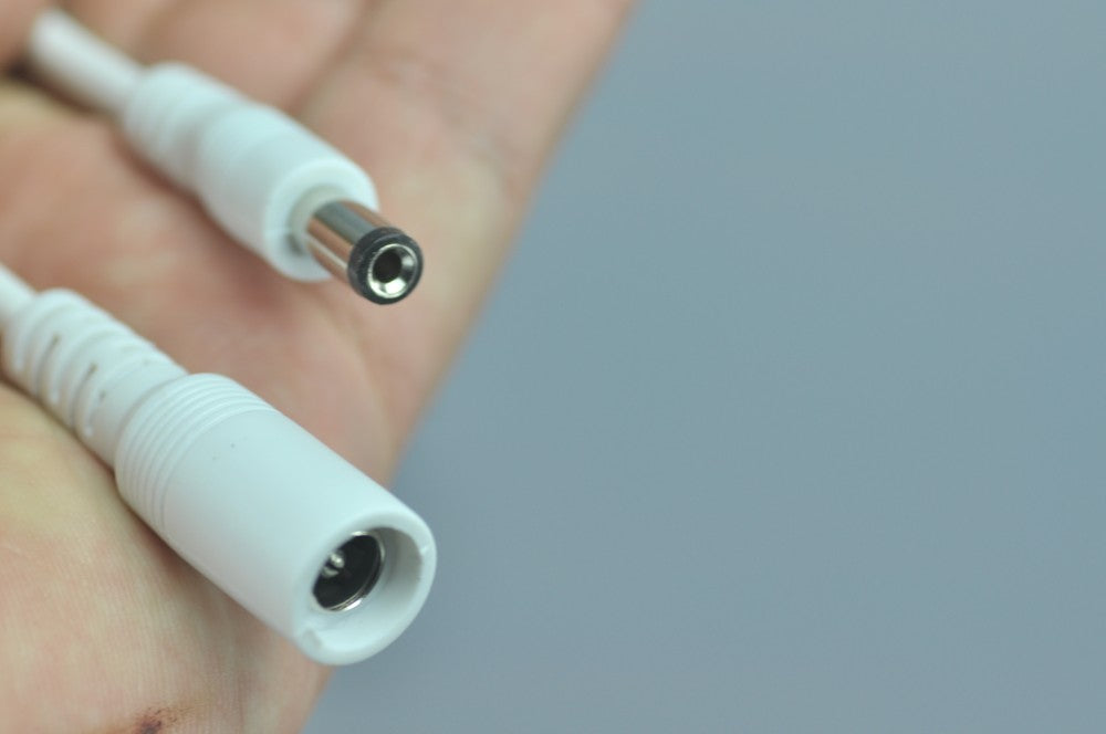 White DC Connector 22 AWG  16cm Female Male LED Power Supply DC Cable Cord For LED Strip Light