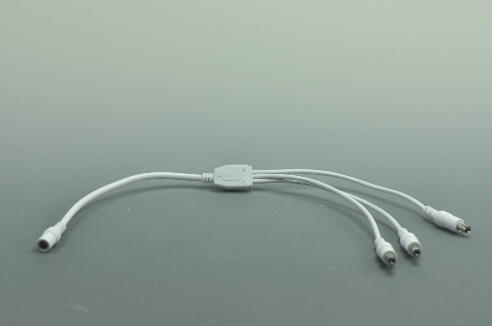 Compact Power Supply to Splitter White Cable LED Light Power Splitter DC 1 to 2 3 4 5 6 Adapter