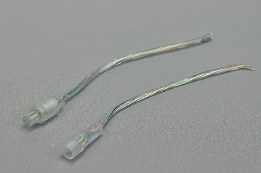 22AWG 35cm Waterproof 4pin LED Connector Transparent Line Waterproof Female And Male LED Connector