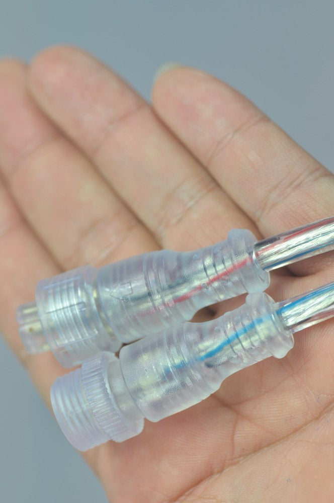 Waterproof IP68 3pin LED Connector Transparent Line Waterproof Female And Male LED Connector