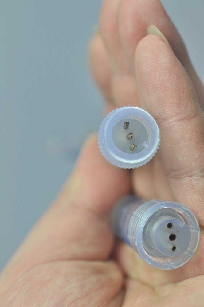 Waterproof IP68 3pin LED Connector Transparent Line Waterproof Female And Male LED Connector