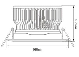 15W LD-CL-CPS-01-15W LED Down Light Cut-out 137mm Diameter 6.3" White Recessed Dimmable/Non-Dimmable LED Down Light