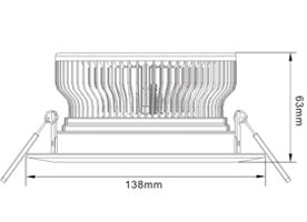 9W LD-CL-CPS-01-9W LED Down Light Cut-out 110mm Diameter 5.4" White Recessed Dimmable/Non-Dimmable LED Down Light