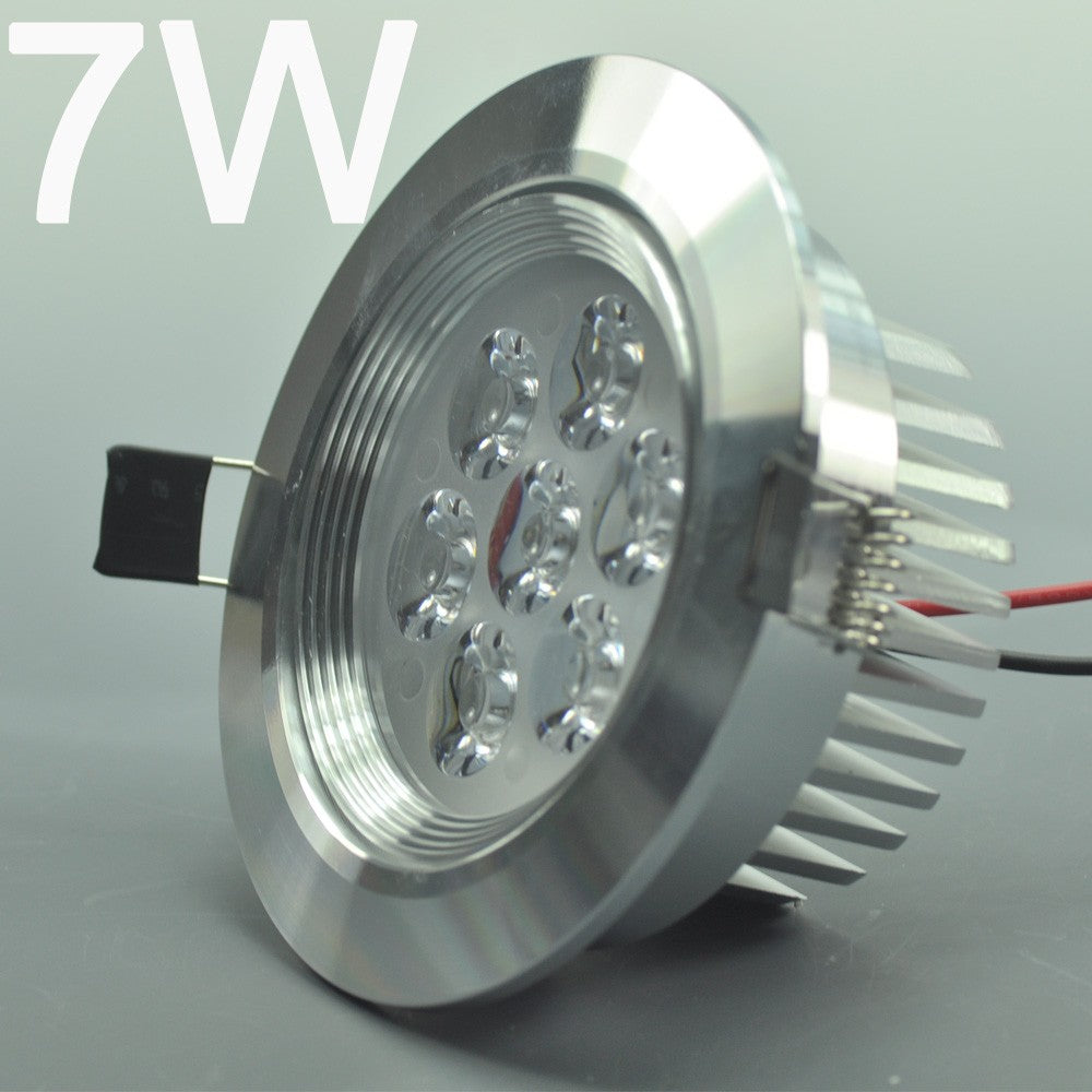 7W CL-HQ-01-7W LED Ceiling light Cut-out 91mm Diameter 4.3" Silver Recessed  Dimmable/Non-Dimmable LED Downlight
