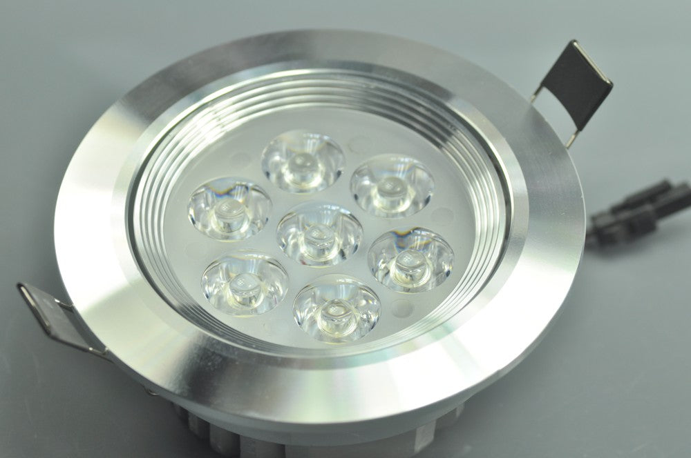 7W CL-HQ-01-7W LED Ceiling light Cut-out 91mm Diameter 4.3" Silver Recessed  Dimmable/Non-Dimmable LED Downlight
