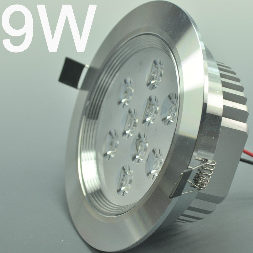 9W CL-HQ-01-9W  Recessed Ceiling light Cut-out 114mm Diameter 5.5" Silver Recessed Dimmable/Non-Dimmable LED Downlight