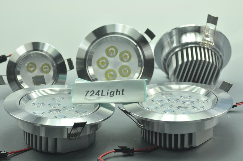 9W CL-HQ-01-9W  Recessed Ceiling light Cut-out 114mm Diameter 5.5" Silver Recessed Dimmable/Non-Dimmable LED Downlight